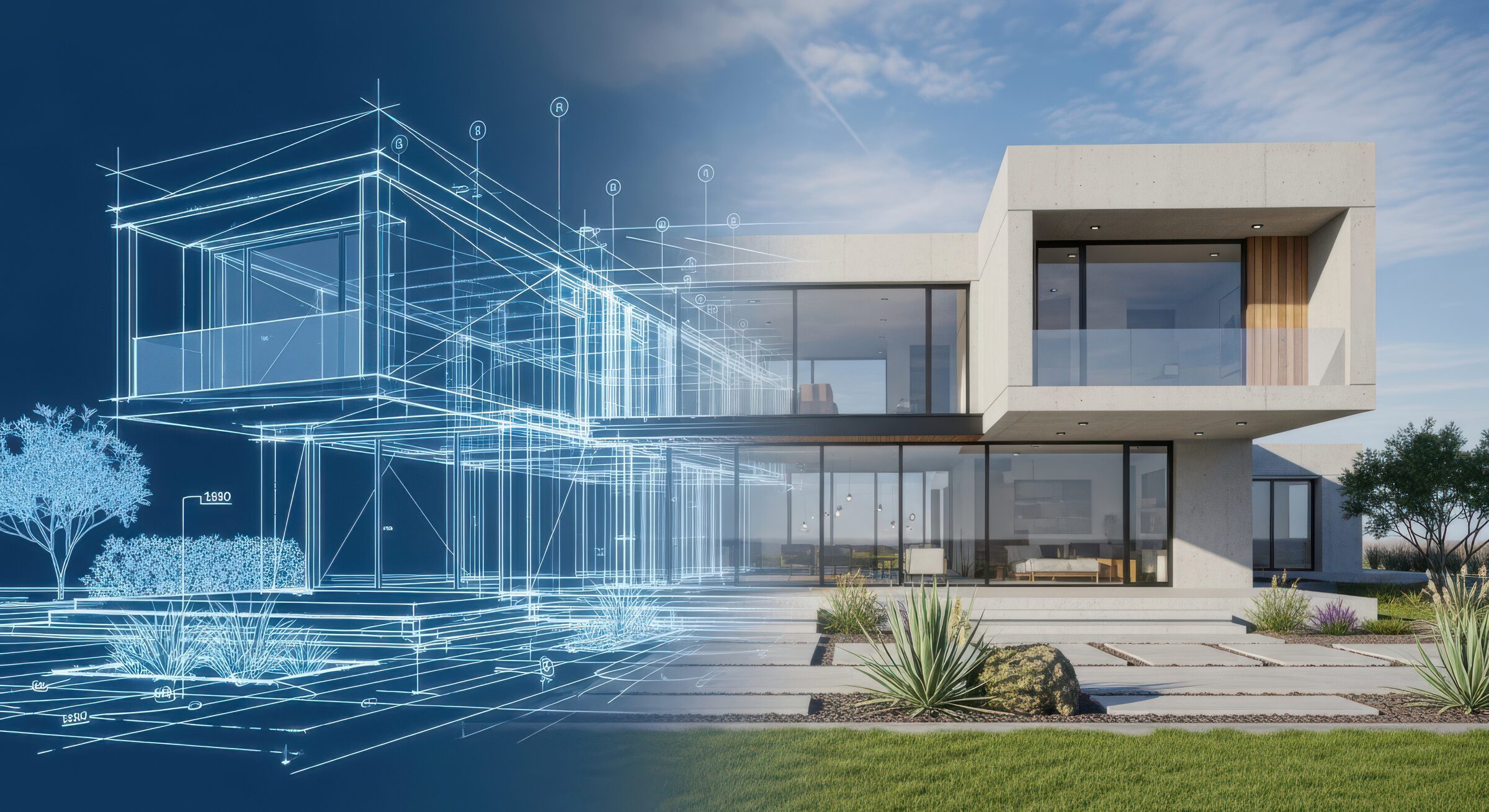 Proyecto arquitectónico de una vivienda contemporánea
